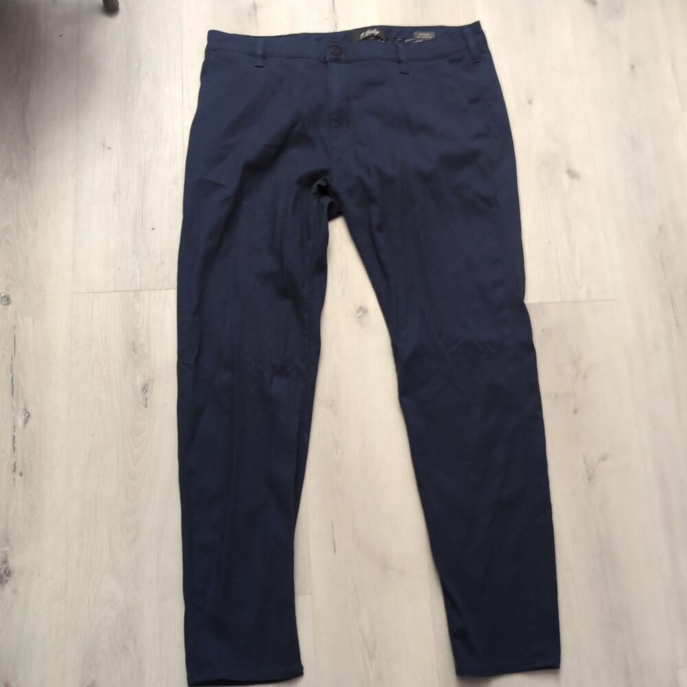34 Heritage Pants Men's 40 Verona Mid Rise Slim Leg Stretch Dress Chino